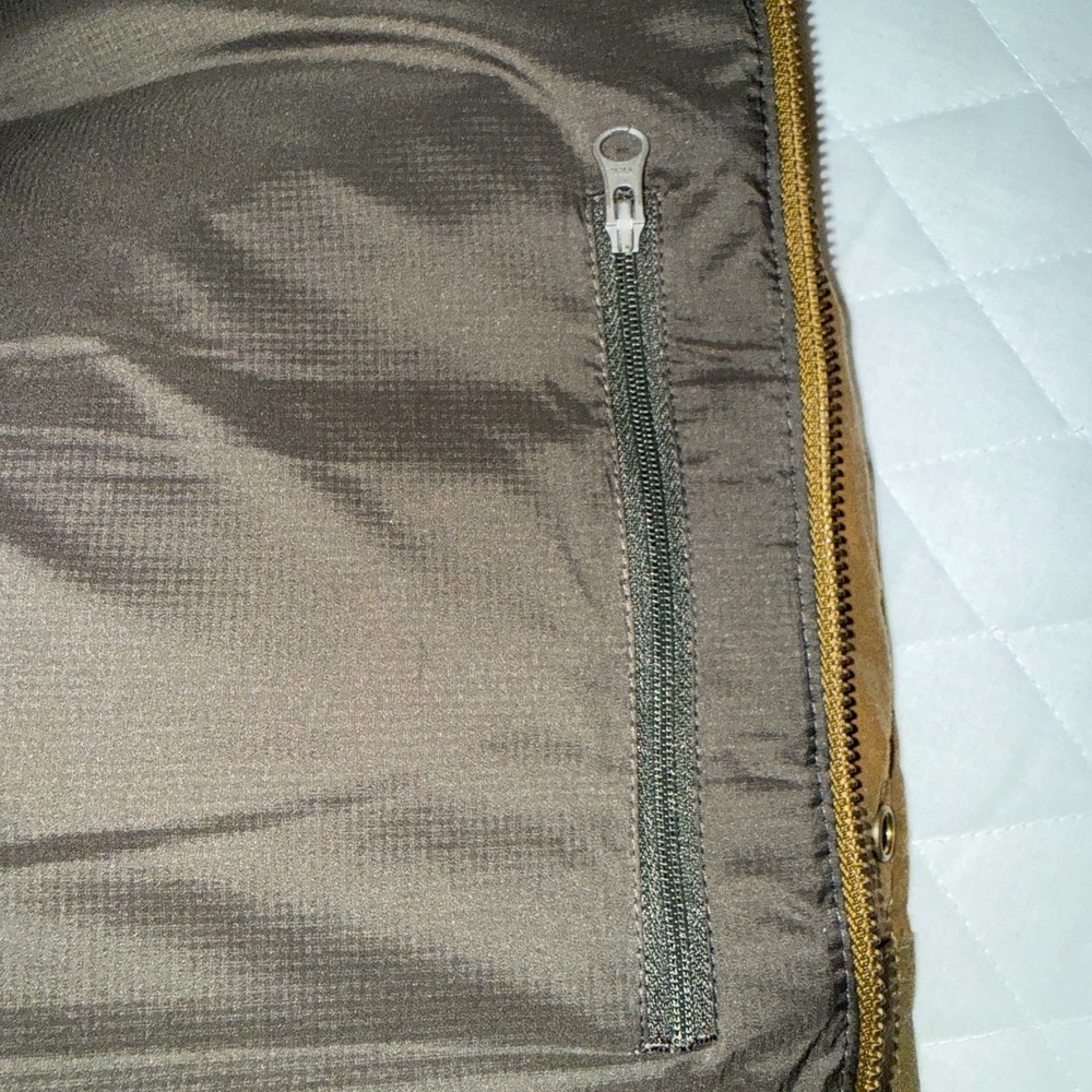 Filson Down Cruiser Vest Men's XL Brown Insulated Snap Front NWOT - Picture 4 of 5